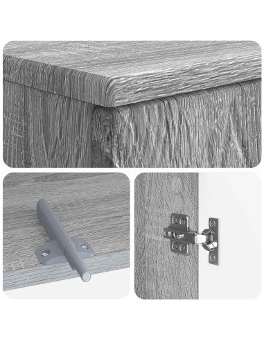 Set di Armadi da Bagno da 2 Pezzi DELFT Sonoma grigio