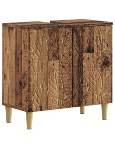 Set di Armadi da Bagno da 2 Pezzi DELFT Legno antico 2
