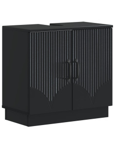 Set di Armadi da Bagno da 2 Pezzi HOORN Nero 2