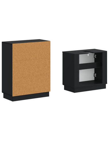 Set di Armadi da Bagno da 2 Pezzi HOORN Nero