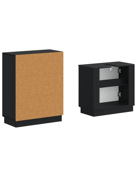 Set di Armadi da Bagno da 2 Pezzi HOORN Nero