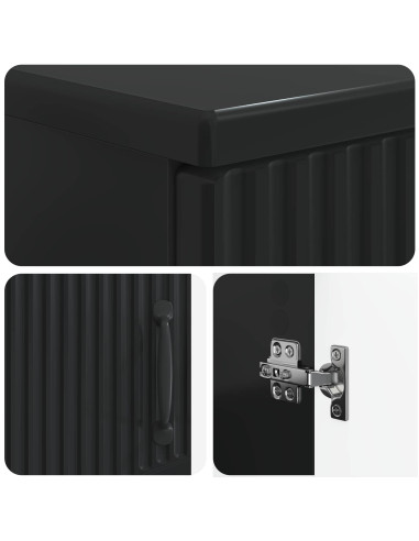 Set di Armadi da Bagno da 2 Pezzi HOORN Nero