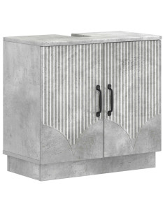 Set di Armadi da Bagno da 2 Pezzi HOORN Grigio Cemento 2