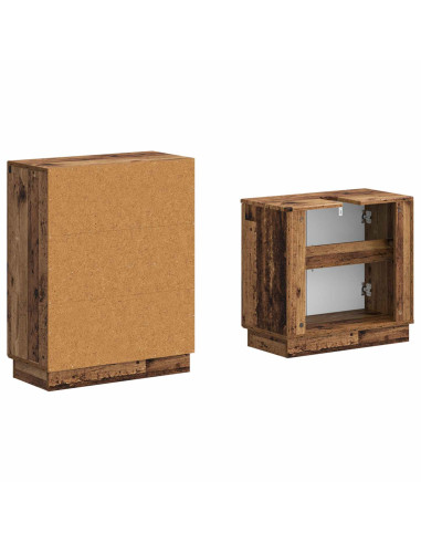 Set di Armadi da Bagno da 2 Pezzi HOORN Legno antico