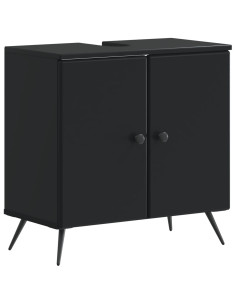 Set di Armadi da Bagno da 2 Pezzi BREDA Nero 2