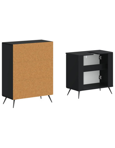 Set di Armadi da Bagno da 2 Pezzi BREDA Nero