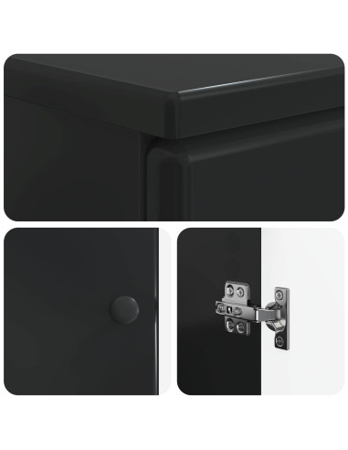Set di Armadi da Bagno da 2 Pezzi BREDA Nero