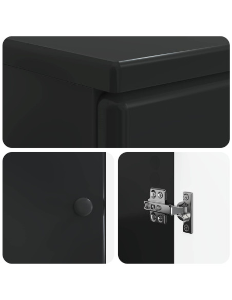 Set di Armadi da Bagno da 2 Pezzi BREDA Nero