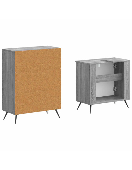 Set di Armadi da Bagno da 2 Pezzi BREDA Sonoma grigio