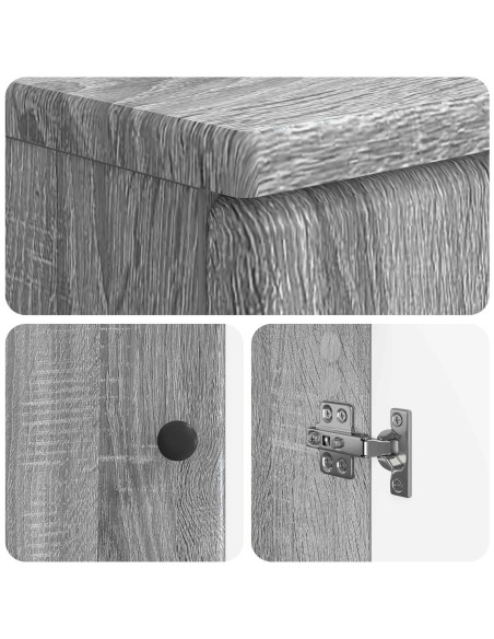 Set di Armadi da Bagno da 2 Pezzi BREDA Sonoma grigio