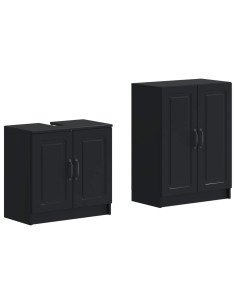 Set di Armadi da Bagno da 2 Pezzi UTRECHT Nero