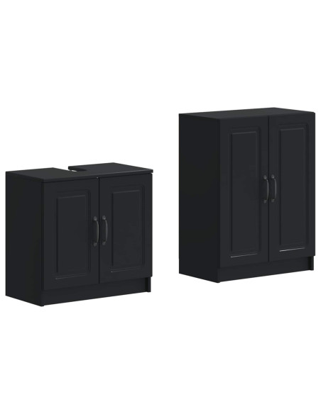 Set di Armadi da Bagno da 2 Pezzi UTRECHT Nero