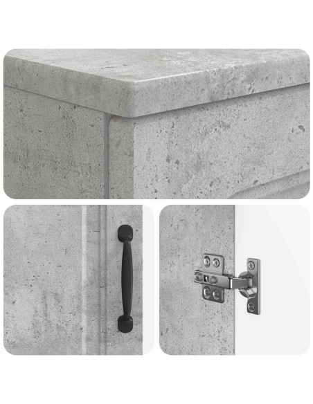 Set di Armadi da Bagno da 2 Pezzi UTRECHT Grigio Cemento