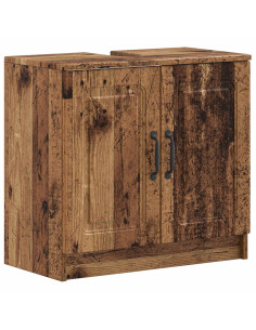 Set di Armadi da Bagno da 2 Pezzi UTRECHT Legno antico 2