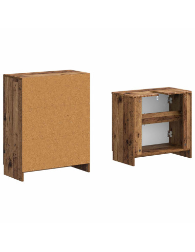 Set di Armadi da Bagno da 2 Pezzi UTRECHT Legno antico