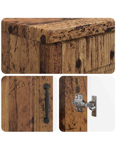 Set di Armadi da Bagno da 2 Pezzi UTRECHT Legno antico