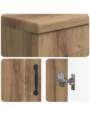 Set di Armadi da Bagno da 2 Pezzi UTRECHT Rovere Artigianale
