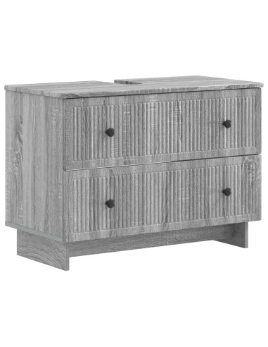 Set di Armadi da Bagno da 2 Pezzi EDE Sonoma grigio