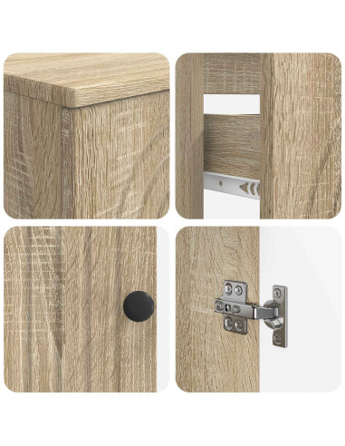 Set di Armadi da Bagno da 2 Pezzi ALKMAAR Rovere Sonoma