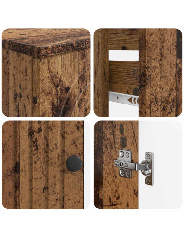 Set di Armadi da Bagno da 2 Pezzi ALKMAAR Legno antico