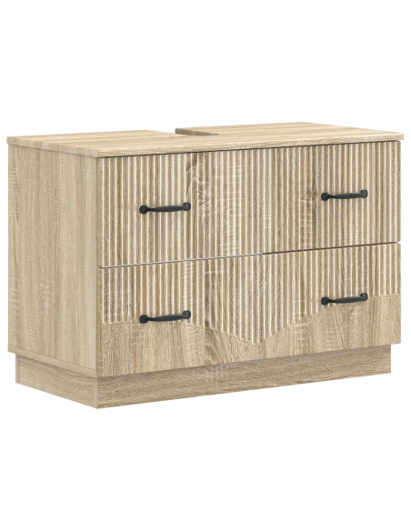 Set di Armadi da Bagno da 2 Pezzi HOORN Rovere Sonoma