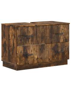Set di Armadi da Bagno da 2 Pezzi HOORN Rovere Fumo 2