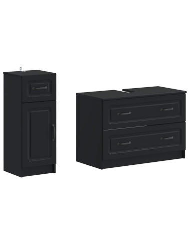 Set di Armadi da Bagno da 2 Pezzi UTRECHT Nero