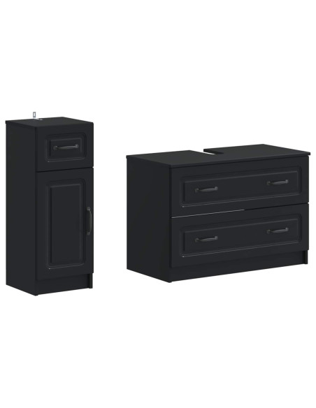 Set di Armadi da Bagno da 2 Pezzi UTRECHT Nero