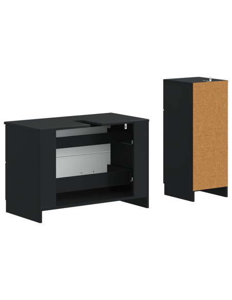 Set di Armadi da Bagno da 2 Pezzi UTRECHT Nero