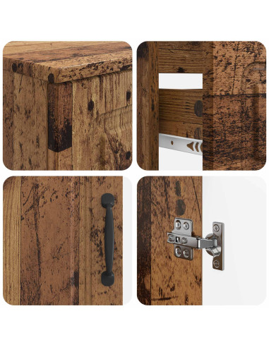 Set di Armadi da Bagno da 2 Pezzi UTRECHT Legno antico