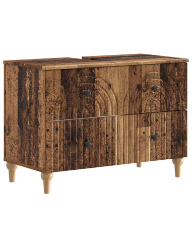 Set di armadietti da bagno in 3 pezzi ALKMAAR Legno antico