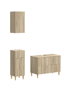 Set di armadietti da bagno in 3 pezzi ARNHEM Rovere Sonoma