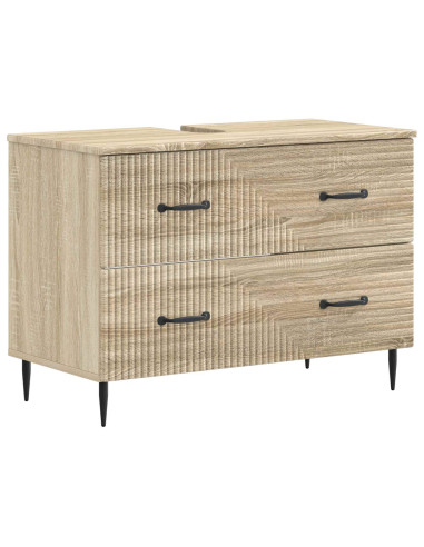Set di armadietti da bagno in 3 pezzi HAARLEM Rovere Sonoma