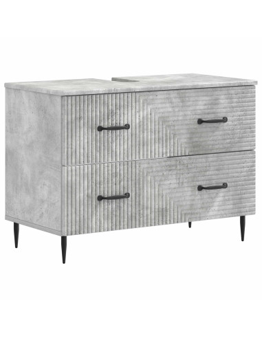 Set di armadietti da bagno in 3 pezzi HAARLEM Grigio Cemento