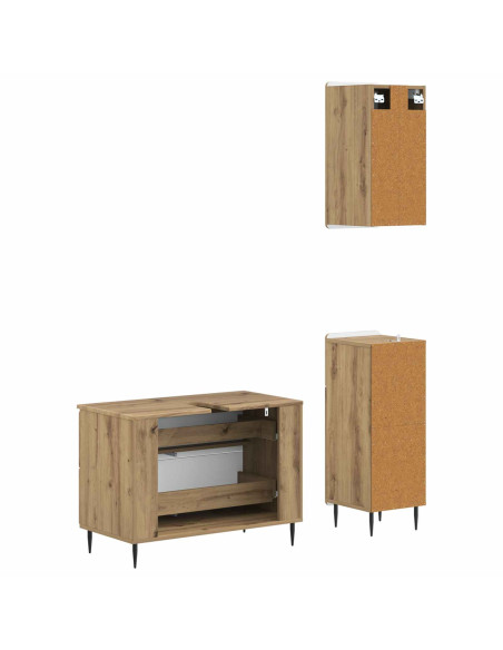 Set di armadietti da bagno in 3 pezzi HAARLEM