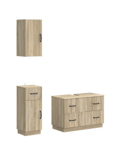 Set di armadietti da bagno in 3 pezzi HOORN Rovere Sonoma