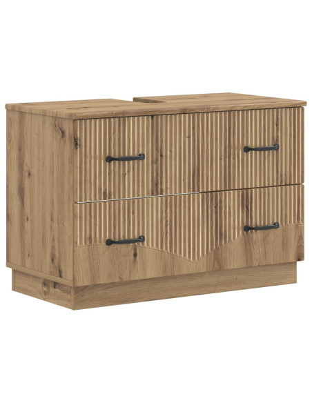 Set di armadietti da bagno in 3 pezzi HOORN Rovere Artigianale