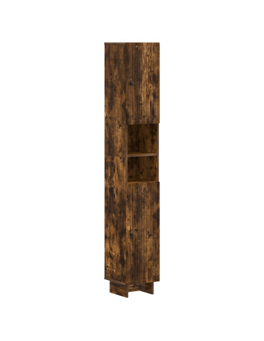 Set di armadietti da bagno in 3 pezzi EDE Rovere Fumo