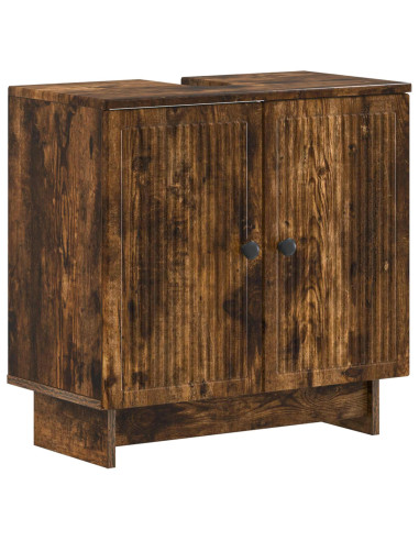 Set di armadietti da bagno in 3 pezzi EDE Rovere Fumo
