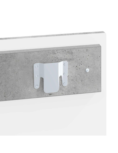 Testiera da Muro ALKMAAR Grigio Cemento Legno ingegnerizzato