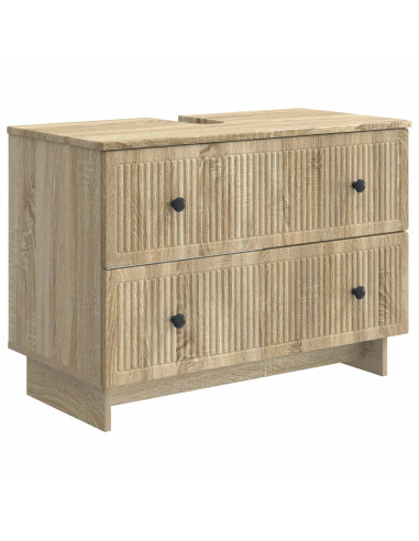 Set di Mobili da Bagno da 4 Pezzi EDE Rovere Sonoma