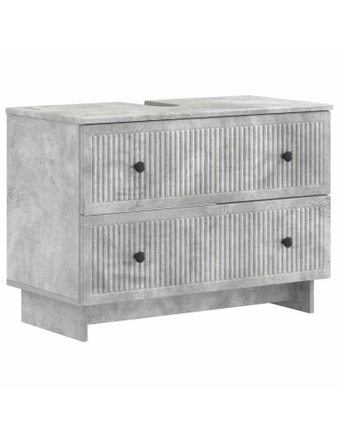 Set di Mobili da Bagno da 4 Pezzi EDE Grigio Cemento