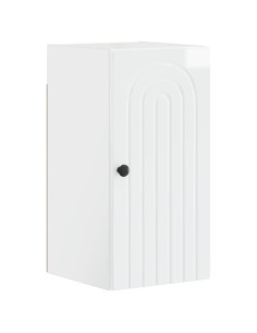 Set di Mobili da Bagno da 4 Pezzi ALKMAAR Bianco Lucido 2