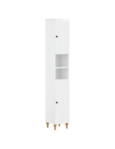 Set di Mobili da Bagno da 4 Pezzi ALKMAAR Bianco Lucido