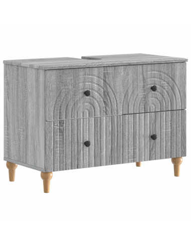 Set di Mobili da Bagno da 4 Pezzi ALKMAAR Sonoma grigio