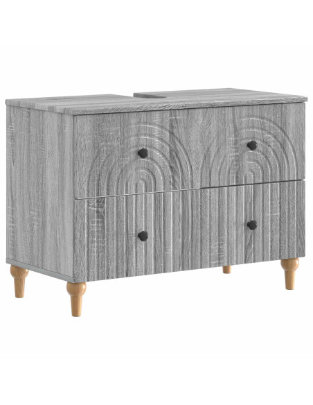 Set di Mobili da Bagno da 4 Pezzi ALKMAAR Sonoma grigio