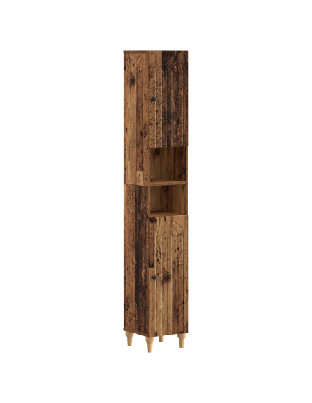 Set di Mobili da Bagno da 4 Pezzi ALKMAAR Legno antico
