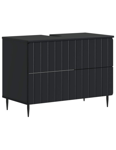 Set di Mobili da Bagno da 4 Pezzi ZWOLLE Nero