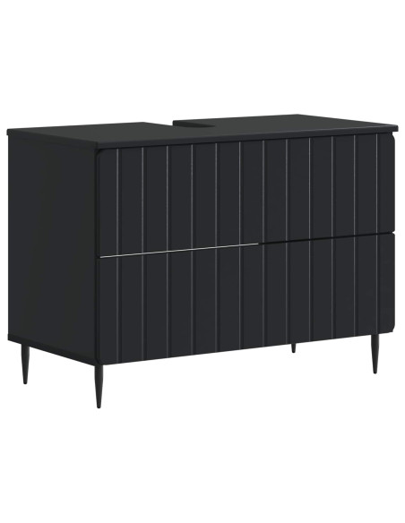 Set di Mobili da Bagno da 4 Pezzi ZWOLLE Nero