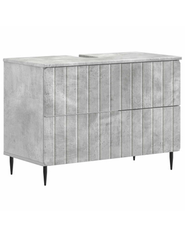 Set di Mobili da Bagno da 4 Pezzi ZWOLLE Grigio Cemento